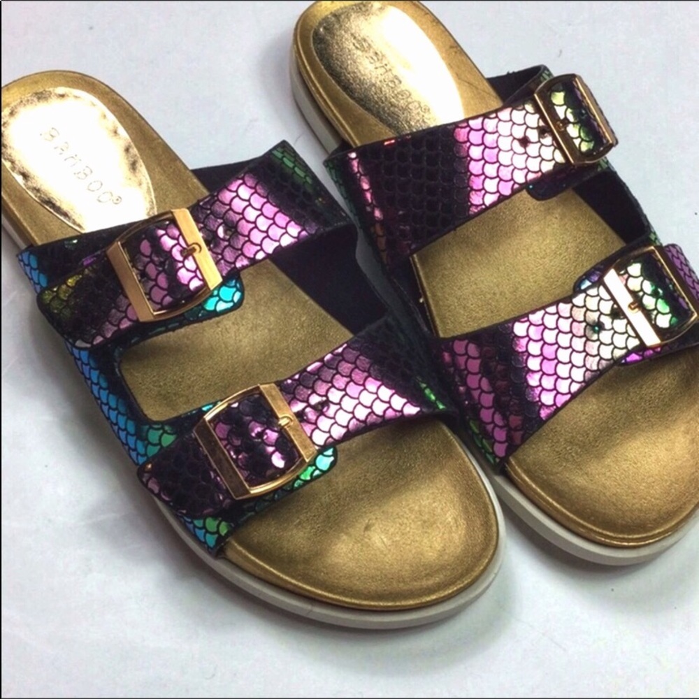 Iridescent mermaid buckle sandal various sizes - Picture 2 of 6
